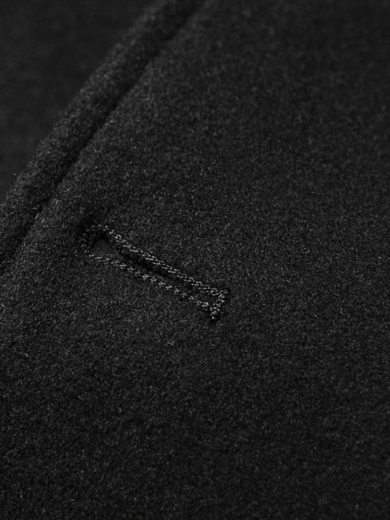 Men's Solid Color Overcoat, Elegant, Casual, Comfortable Long-Sleeved Button-Down Jacket