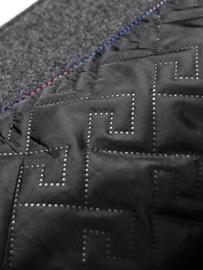 Men's Solid Color Overcoat, Elegant, Casual, Comfortable Long-Sleeved Button-Down Jacket