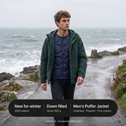 Men's Puffer Jacket - Lightweight Quilted Down Jacket for Layering