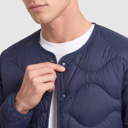 Men's Puffer Jacket - Lightweight Quilted Down Jacket for Layering