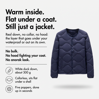 Men's Puffer Jacket - Lightweight Quilted Down Jacket for Layering