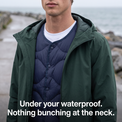 Men's Puffer Jacket - Lightweight Quilted Down Jacket for Layering