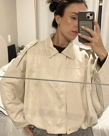 Lara Suede Bomber Jacket